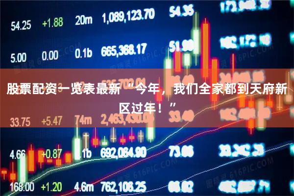 股票配资一览表最新 “今年，我们全家都到天府新区过年！”